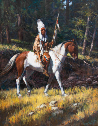 Susan Terpning (American, b. 1953) Blackfoot Chief,