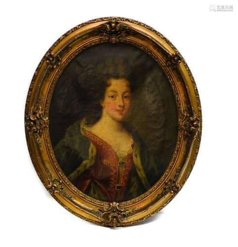 Portrait de la Marquise d'Humières en habit de balECOLE FRAN...