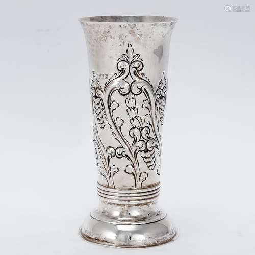 Blumenvase London/England, um 1896/97. 925er Silber. Punzen:...