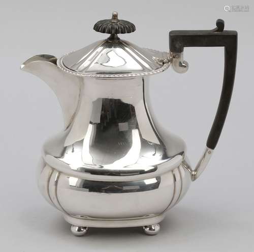 Kaffeekanne / Coffee pot England. Versilbert. Punzen: Herst....