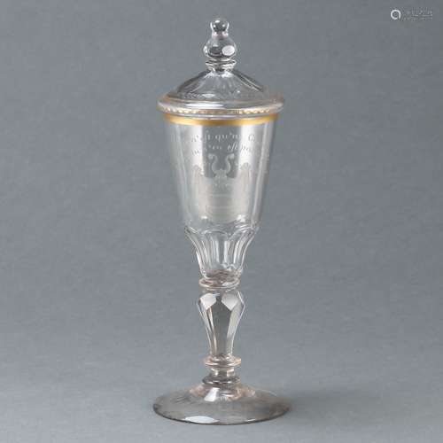 Deckelpokal Um 1787. - La Noblesse n est qu ne Chimaire / Si...