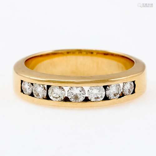 Halber Memoryring in Gelbgold 585/- Gelbgold, gestemp. Gewic...