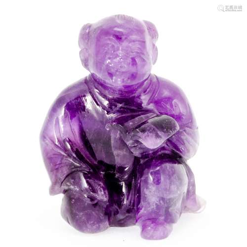 Junger buddhistischer Mönch China, 20. Jahrhundert. Amethyst...