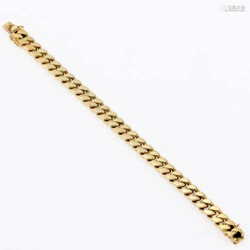 Panzer-Armband 585/- Gelbgold, gestemp. Gewicht: 63,8 g. L. ...