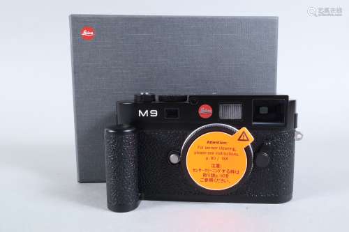 A Black Leica M9 Digital Camera, serial no 3972701, 2011, bo...
