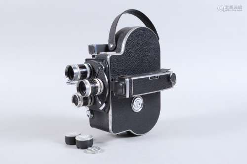 A Paillaed Bolex H8 Cine Camera, motor runs, body G, light w...