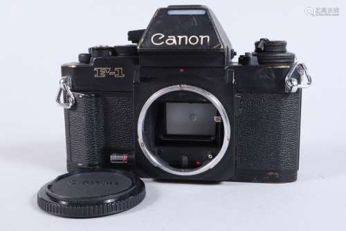 A Canon F 1 N Camera body, serial no 211862, shutter working...