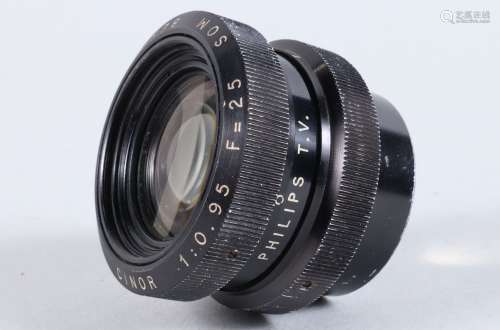 AN Som Berthiot Cinor Lens, C mount, 25mm f/0.95, serial no ...
