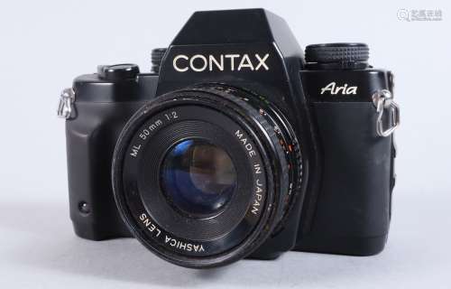 A Contax Aria Camera, serial no 013349, shutter working, met...