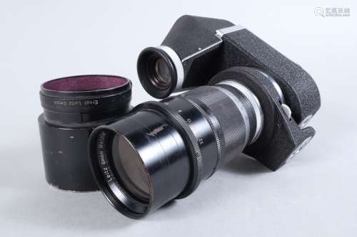 A Leitz Wetzlar 20cm f/4.5 Telyt lens, M39 mount, on Leitz V...