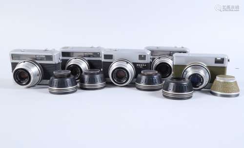 Carl Zeiss Jena Werra Cameras, comprising an olive green Wer...