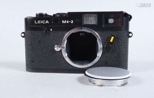 A Leica M4 2 Camera Body, black, made in Canada, serial no 1...