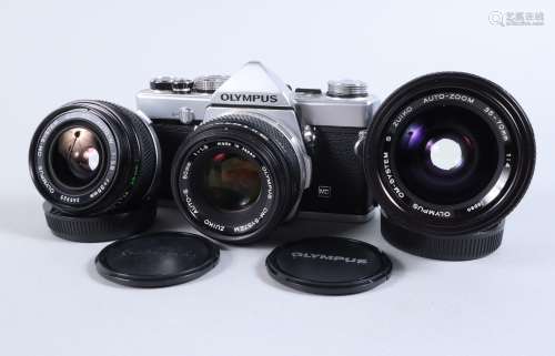 An Olympus OM 1 MD SLR Camera, chrome, serial no 1927342, sh...