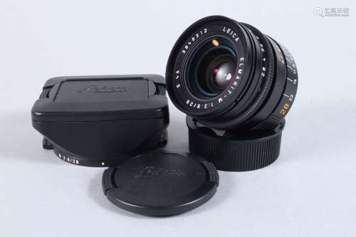 A Leica Elmarit-M 28mm f/2.8 Lens, made in Germany, serial n...