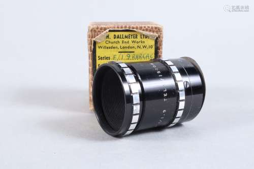A Dallmeyer 1in f/1.9 Television Lens, C mount, serial no 55...