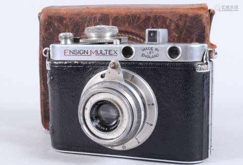 An Ensign Multex Model O Camera, serial no H 21376, shutter ...