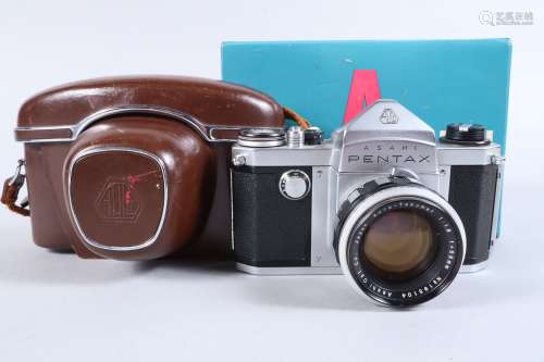 An Asahi Pentax K SLR Camera, chrome, serial no 176672, shut...