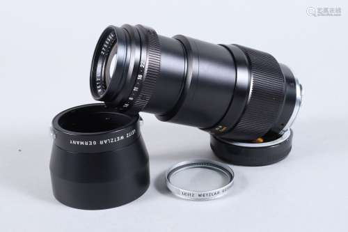 A Leica Tele Elmar 135mm f/4 Lens, black, Leitz Wetzlar, ser...
