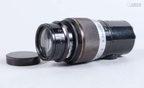 A Black Leitz Wetzlar Hektor 13.5cm f/4.5 Lens, serial no 24...