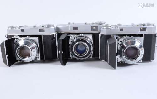 Three Kodak Retina Folding Rangefinder Cameras comprising a ...