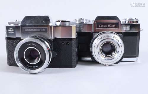 Zeiss Ikon Contaflex Super BC and 126 SLR Cameras, a Super B...