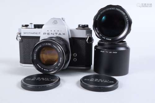 An Asahi Pentax Spotmatic F Camera, chrome, serial no 609449...