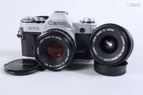 A Canon AT 1 SLR Camera, serial no 175154, shutter working, ...