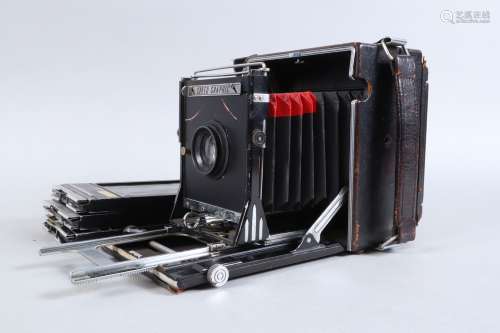 A Graflex Anniversary Speed Graphic Press Camera, black trim...