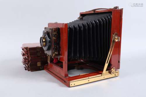 A Houghtons Ensign Half Plate Field Camera, circa 1910, poss...