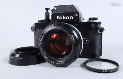 A Nikon F2 Photomic SLR Camera, black, serial no 7359217, sh...