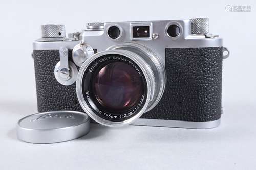 A Leitz Wetzlar Leica IIIf Camera, self timer variation, ser...