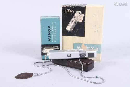 A Minox B Sub Miniature Camera, shutter working, meter respo...