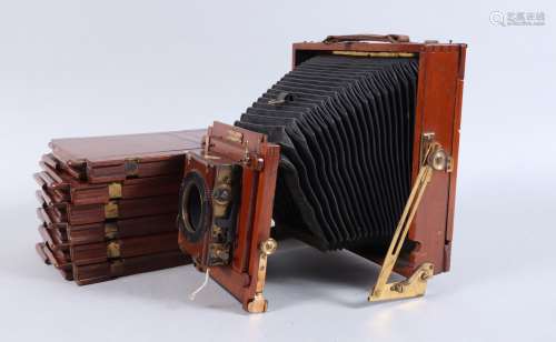 A Houghton Tropical Victo Half Plate Field Camera, circa 190...