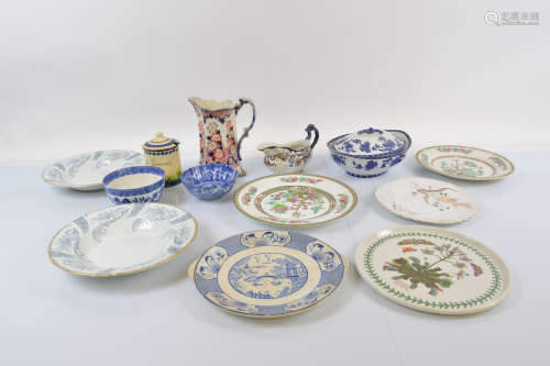 A collection of mixed ceramics, including a pair of Grimwade...