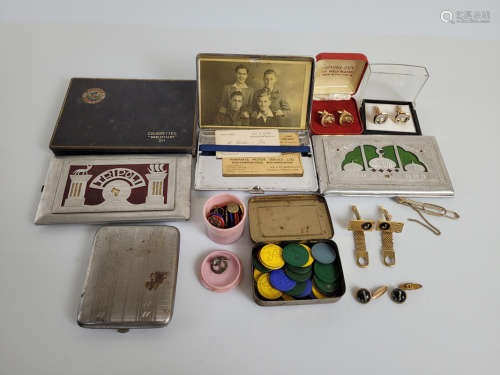 A collection of gentleman's jewellery, and other items inclu...