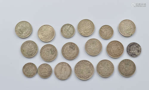A collection of Edward VII, George V and VI circulated silve...