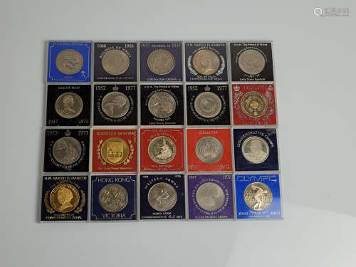 A collection of post war British and Commonwealth crowns, an...