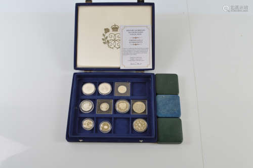 A collection of ten silver proof commemorative coins, includ...