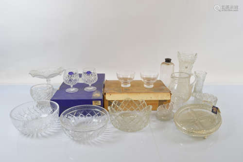 A large collection of glassware, including a set of boxed Wh...