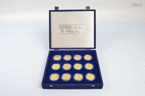 A presentation set of Legendary Aircraft of WWII coins, issu...
