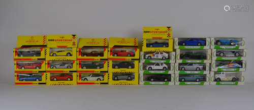 Twenty Four Shell and Mobil advertising diecast models, all ...