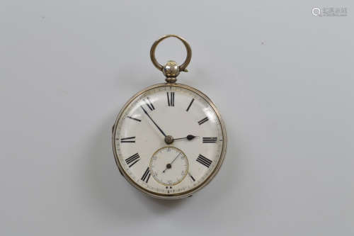 A Victorian silver open faced fob watch, by H Cooper of Worc...