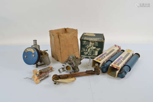A quantity of engine accessories, including a Zenith convers...