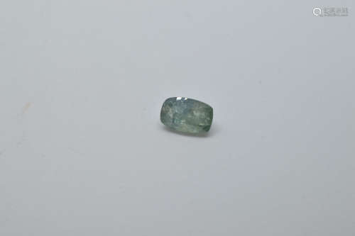 A certificated loose gemstone, blue sapphire, 4.93ct, cushio...