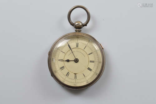 A Victorian Improved Chronograph fob watch, with white face,...