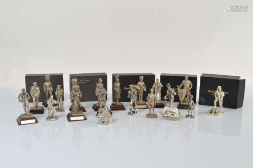 A collection of Royal Hampshire and other silver plated figu...