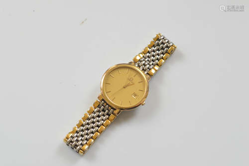 A gentleman's Omega bi metal quartz wristwatch, from The Sig...