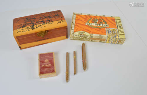 An unopened Carl Upmann box of cigars, together with a Grand...