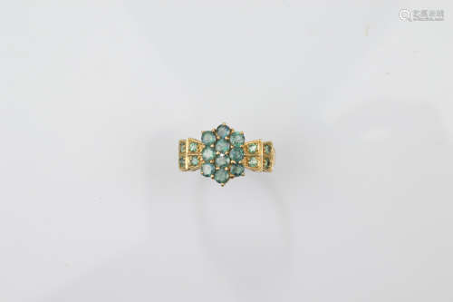 A certificated 9ct gold Russian alexandrite dress ring, of t...