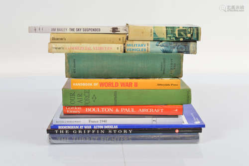 A collection of books relating to WWII, including two observ...